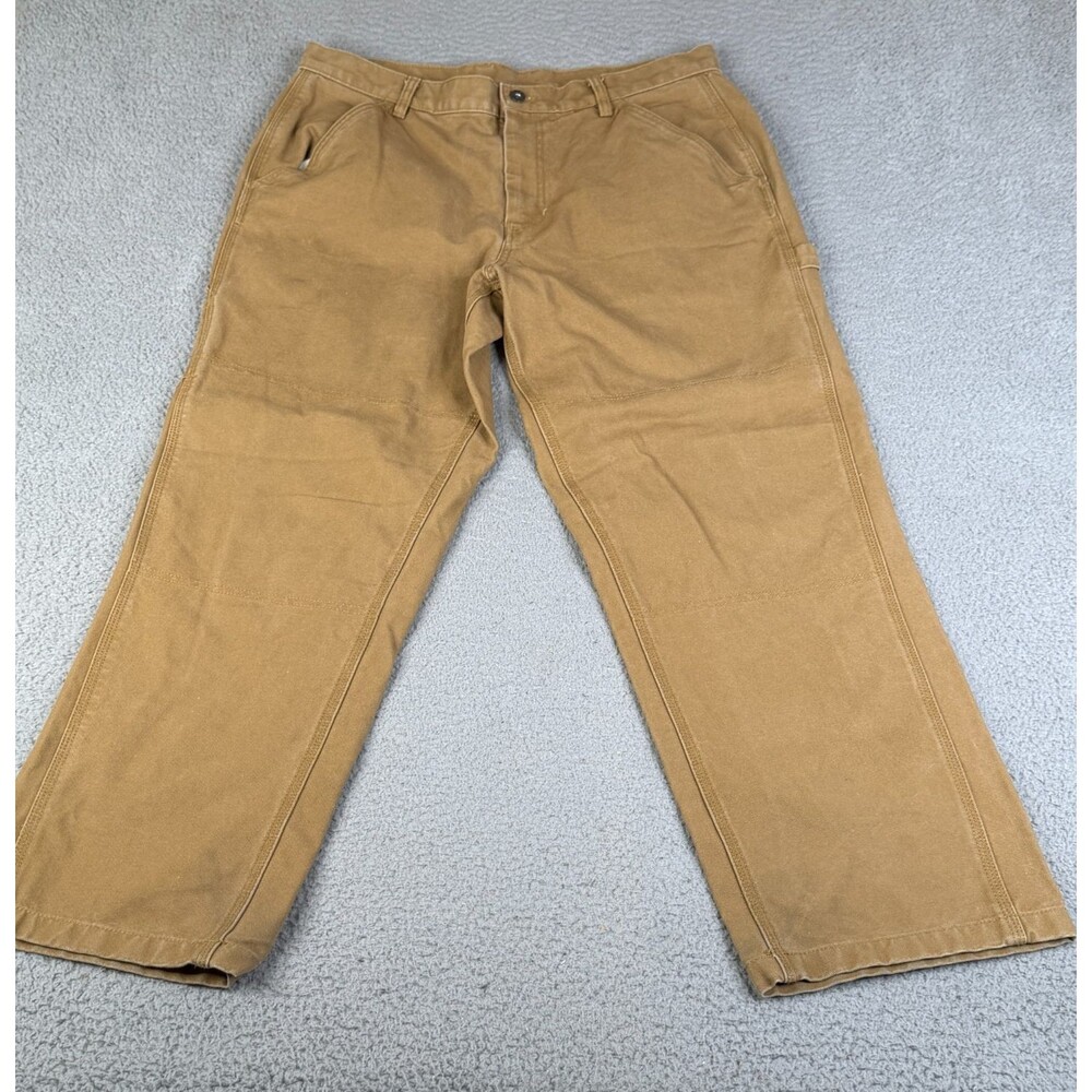 THE NORTH FACE Pants Mens 36x28 Khaki Double Knee Canvas Workwear Hiking